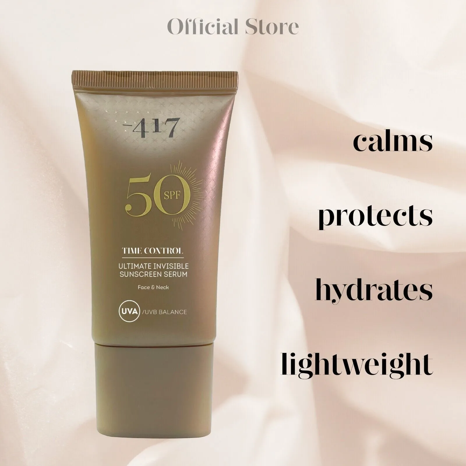 -417 Dead Sea Time Control Spf 50 Ultimate Invisible Sunscreen Serum 40ml /1.3fl.oz