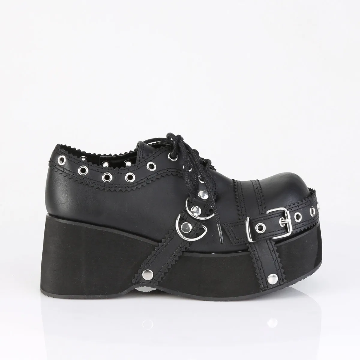 3 Inch Platform DANK-28 Black Vegan Leather