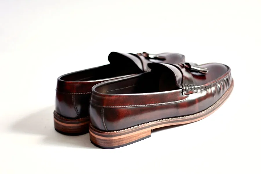 501 Wide-Front Tassel Loafer Burgundy