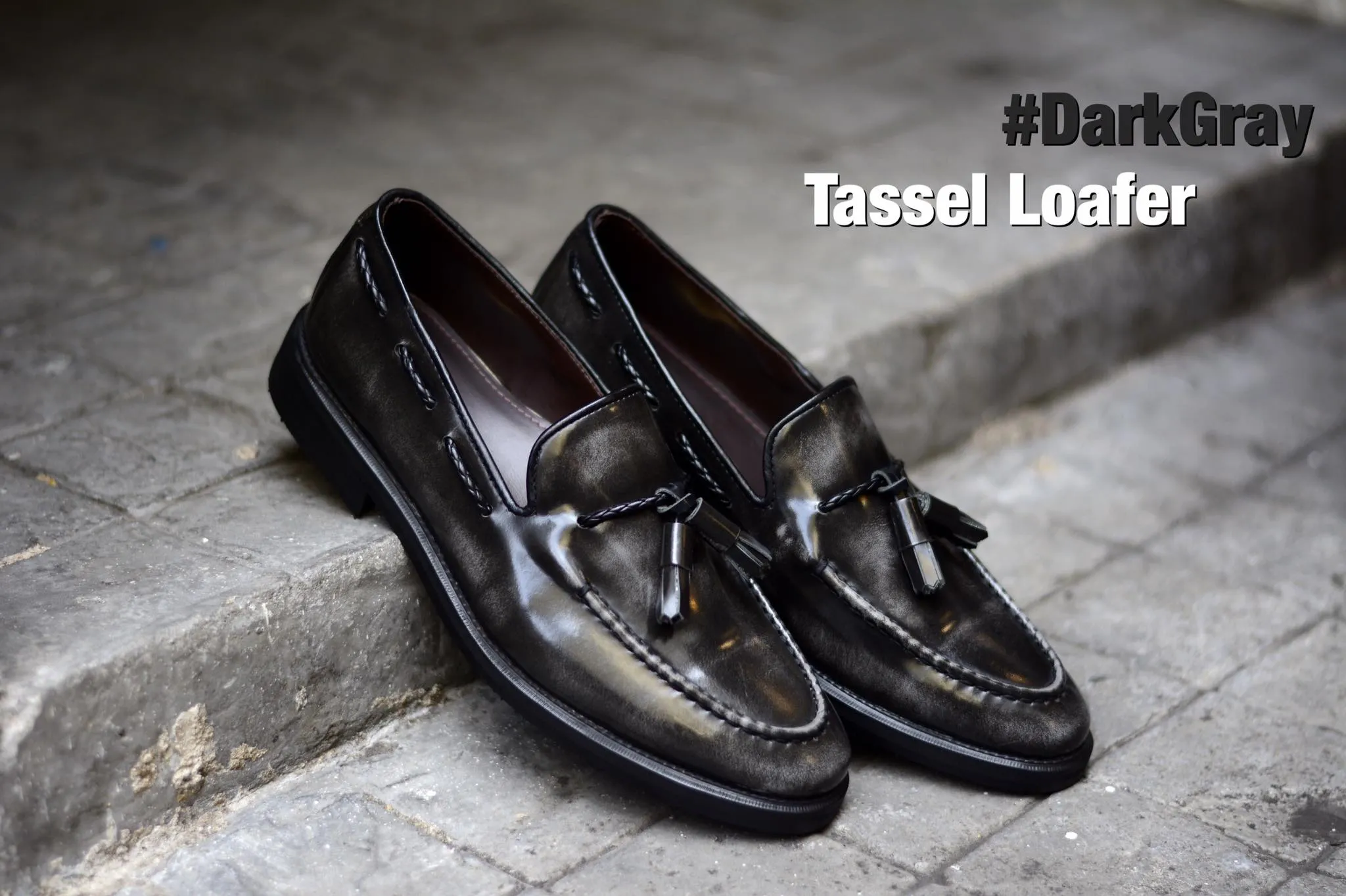 503 Tassel Loafer Dark Grey (Plait)