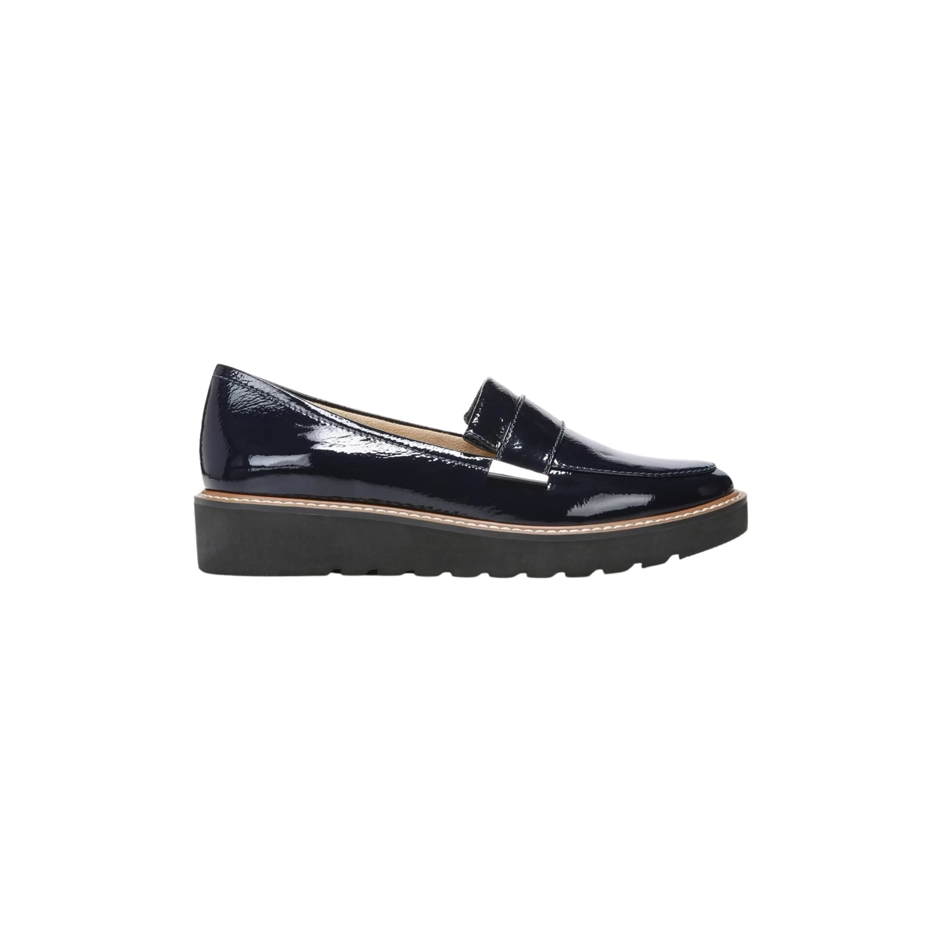 Adiline Navy Crinkle Loafer