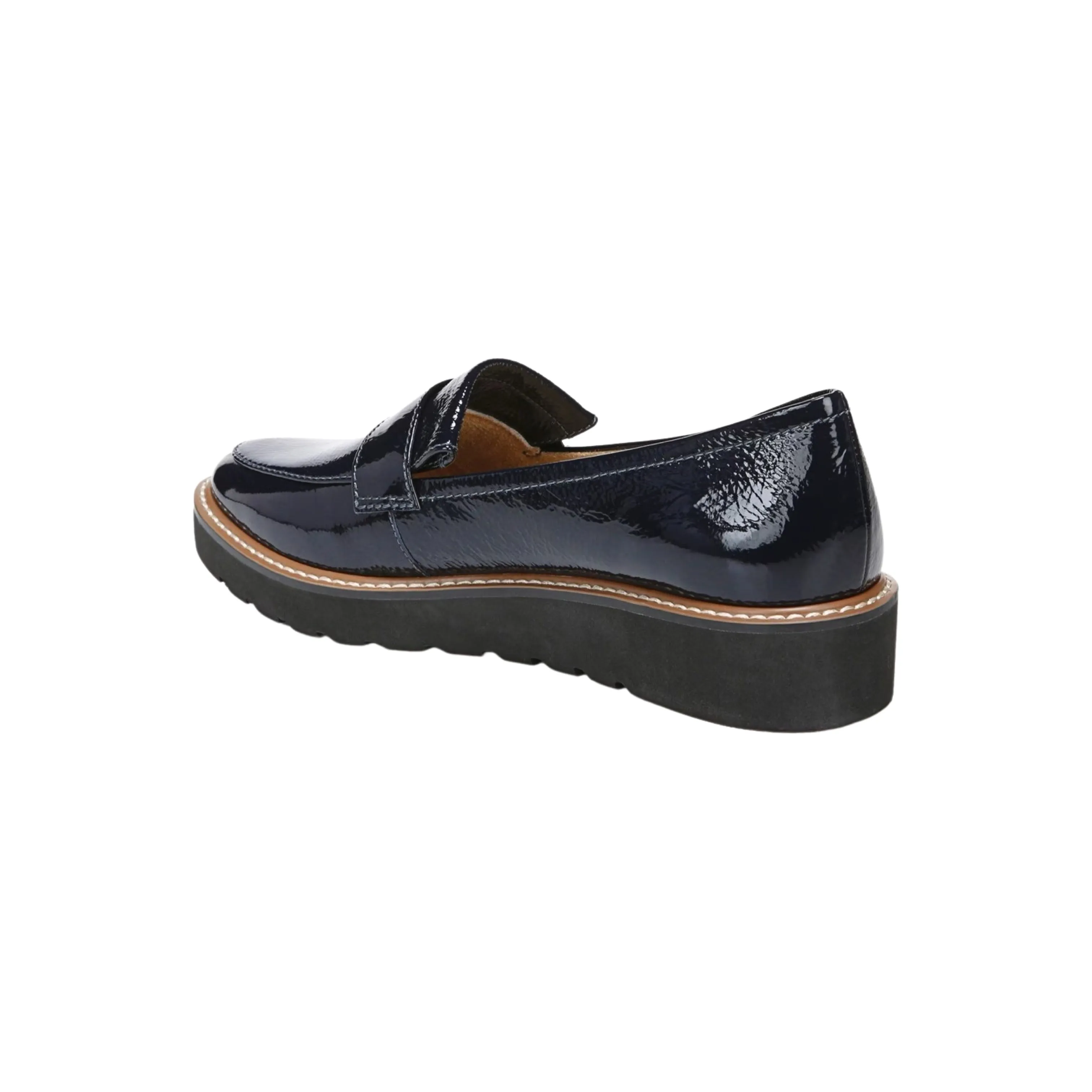 Adiline Navy Crinkle Loafer