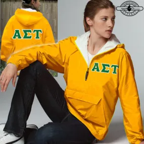 Alpha Sigma Tau Pullover Jacket - Charles River 9905 - TWILL