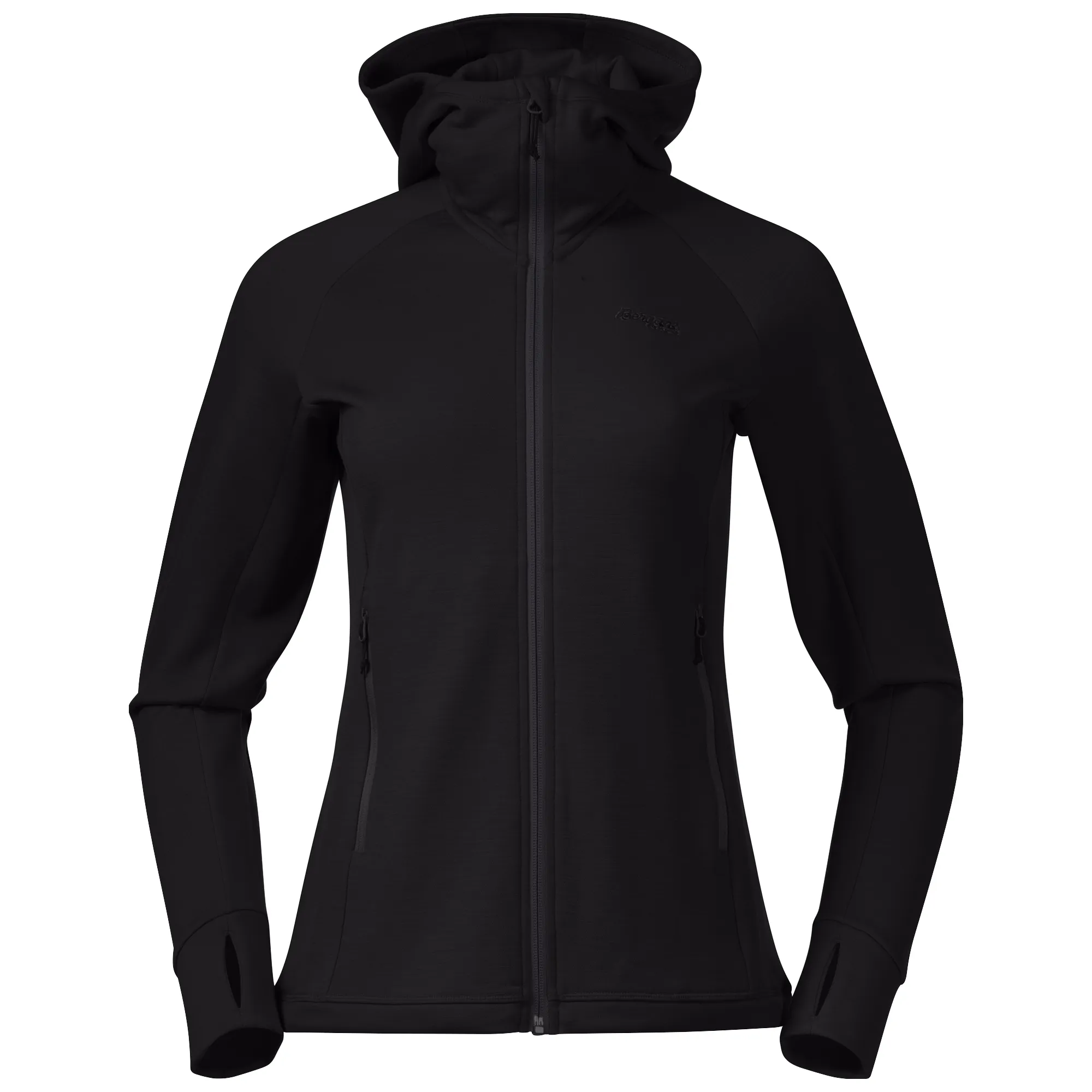 Bergans Women's Ulstein Wool Hood Jacket Black | Buy Bergans Women's Ulstein Wool Hood Jacket Black here | Outnorth