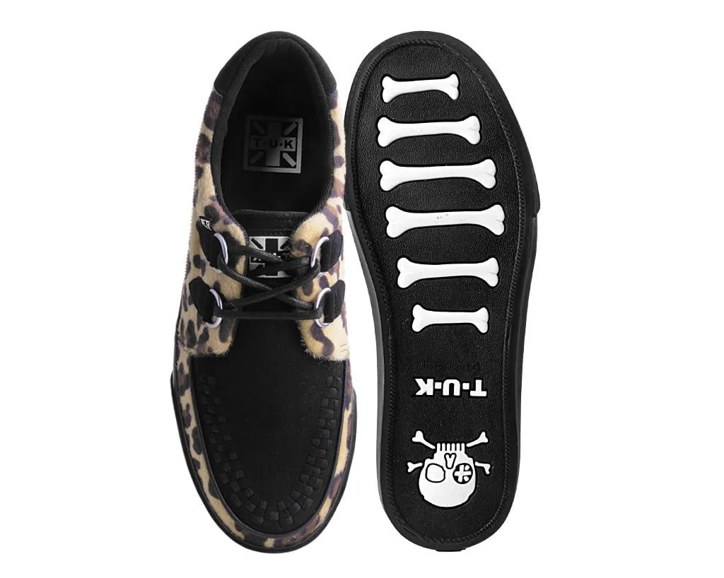 Black & Tan Leopard Hair Sneaker