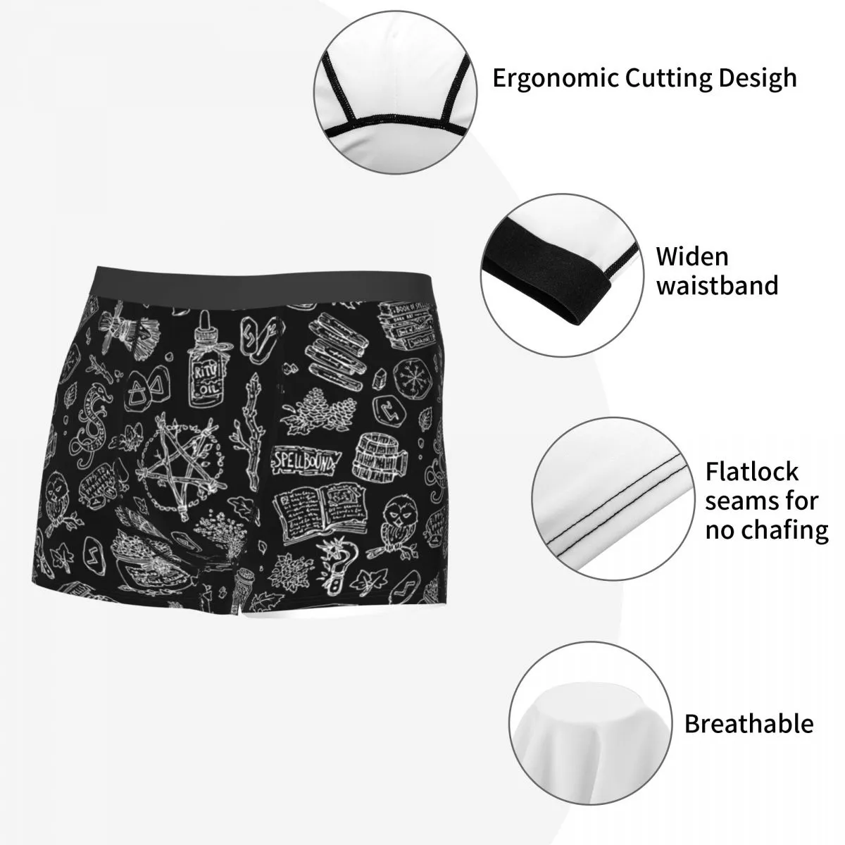 Boxer Shorts Panties Dark Pagan Gothic