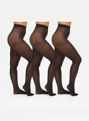 Buy Black 40 Denier Opaque Tights 3 Pack L | Tights | Tu