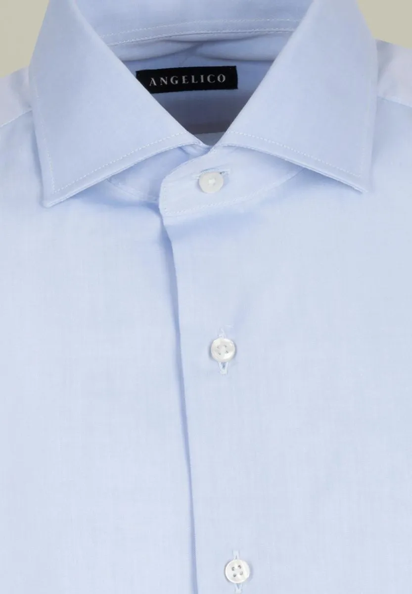 Camicia azzurra twill francese comfort