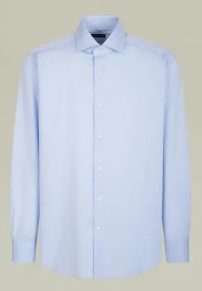 Camicia azzurra twill francese comfort