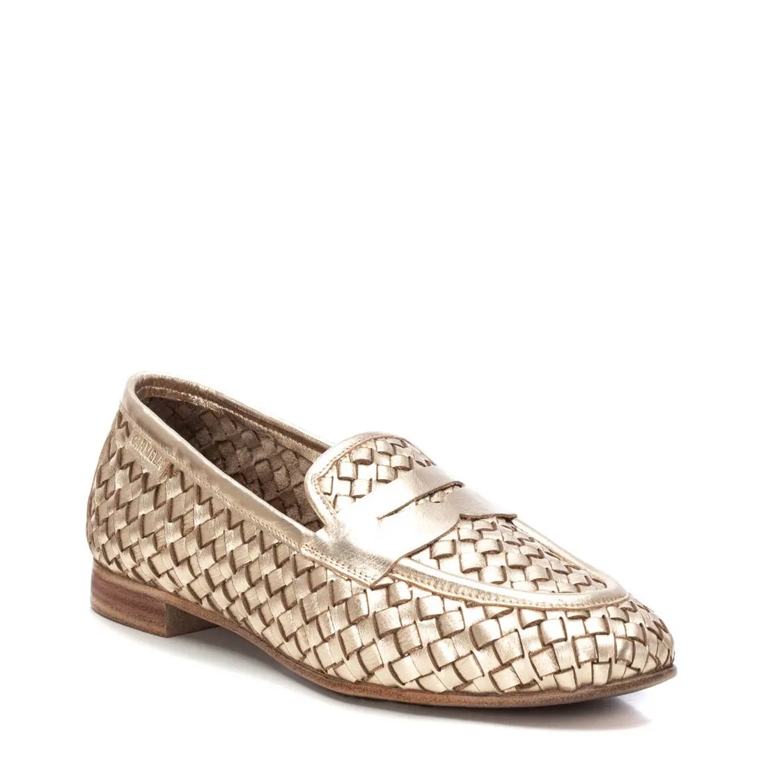 CARMELA Gold Woven Leather Loafer 161302