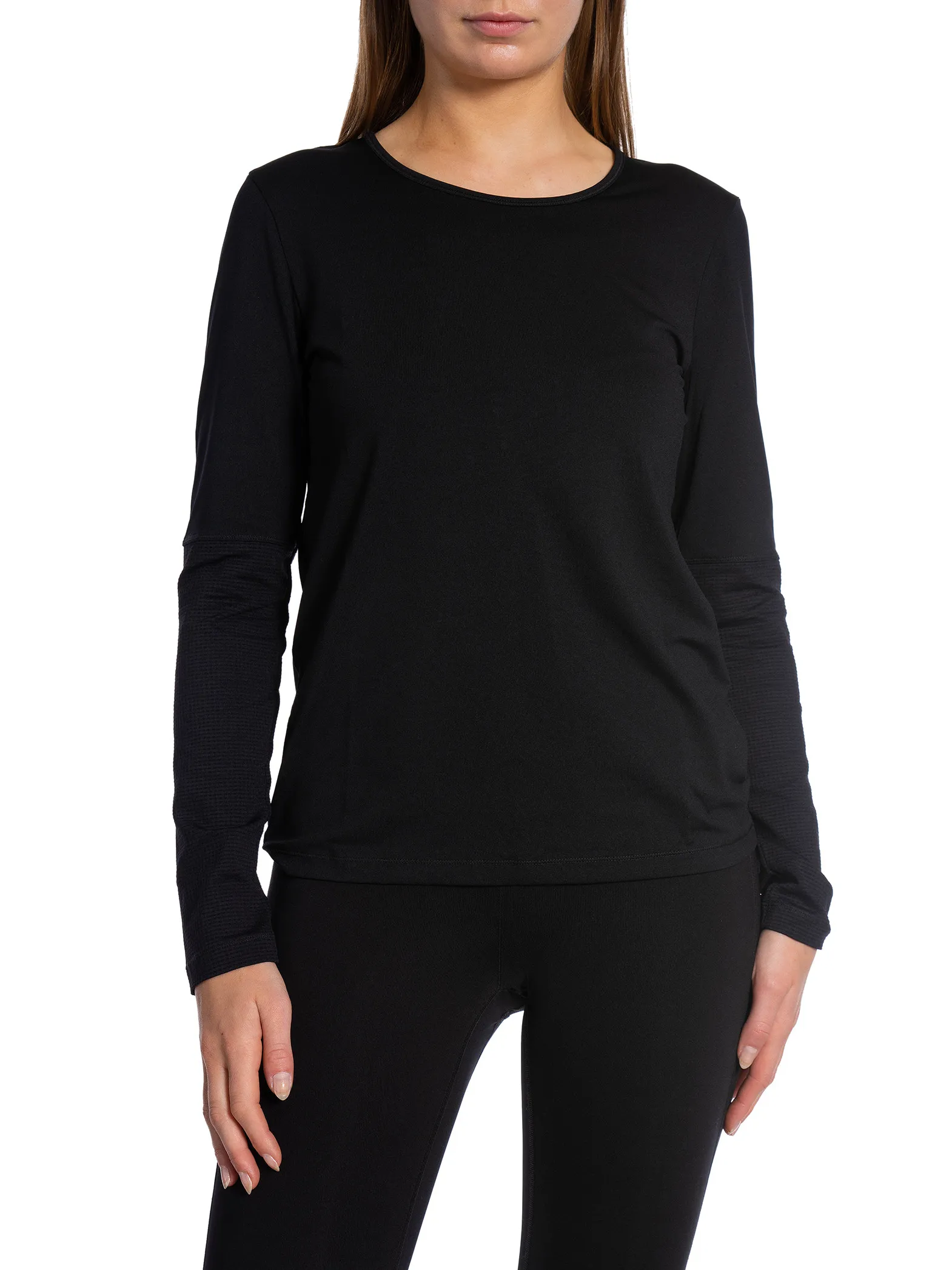 CASALL SWEATER ESSENTIAL MESH DETAIL LONG SLEEVE BLACK