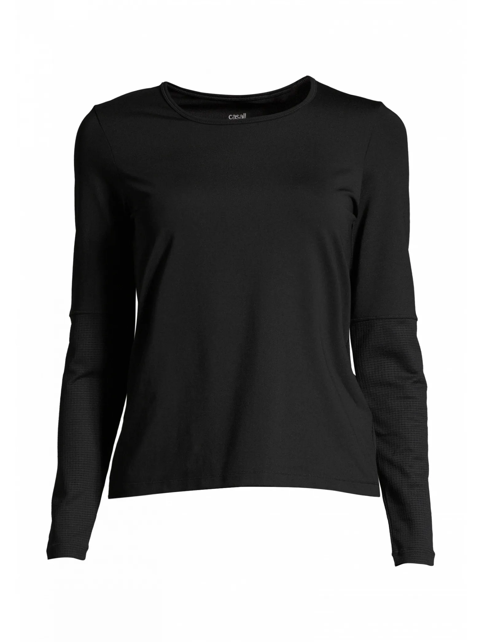 CASALL SWEATER ESSENTIAL MESH DETAIL LONG SLEEVE BLACK