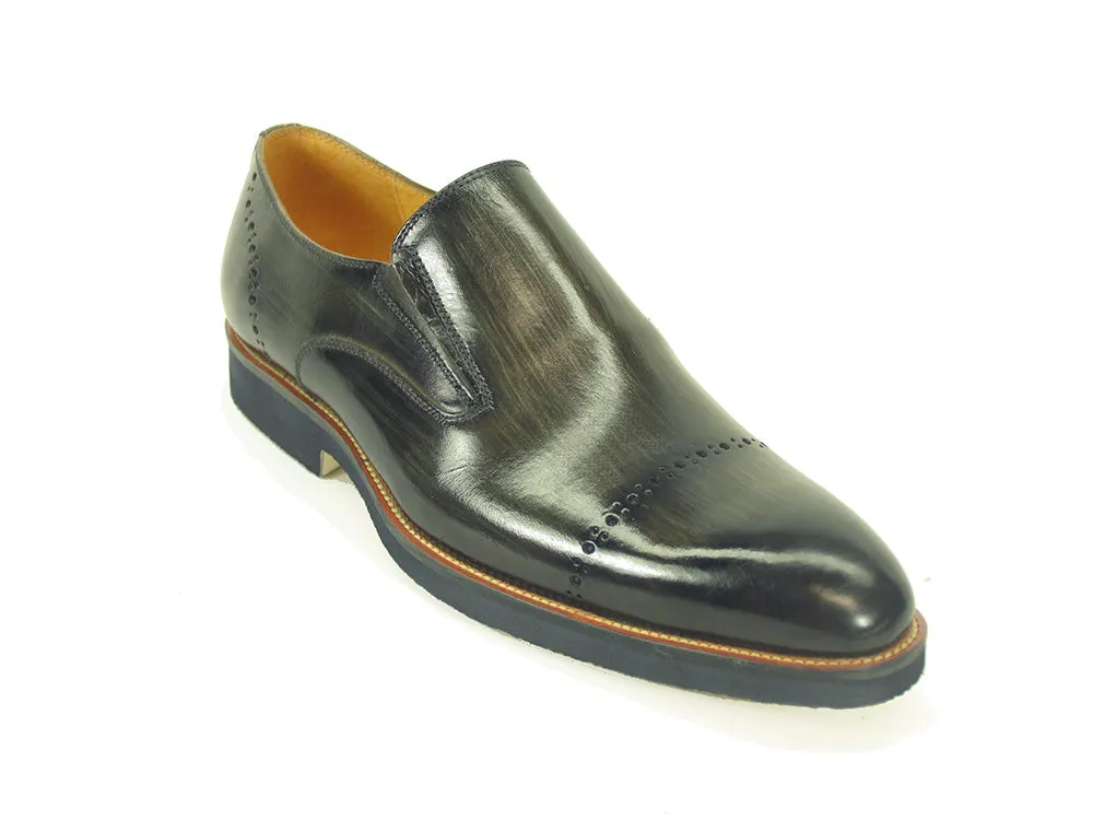 Chic Patina Finish Calfskin Slip-on