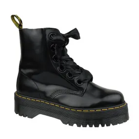 Dr.Martens Womens Molly Rainbow Leather Boots Black