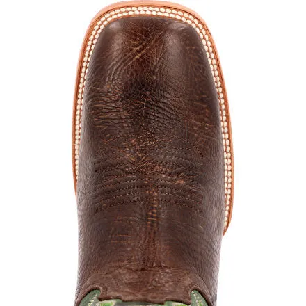 Durango® Arena Pro™ Hickory and Shamrock Green Western Boot