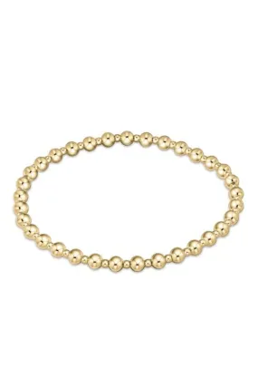 Enewton Classic Gold Grateful Pattern 4mm Bead Bracelet