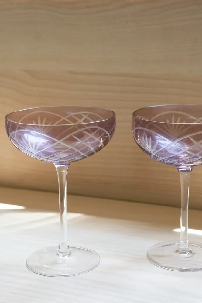 Etched Champagne Glasses    