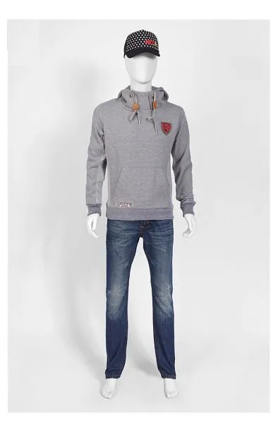 Fashion hoodie jumper for men with sport style badge embroidered