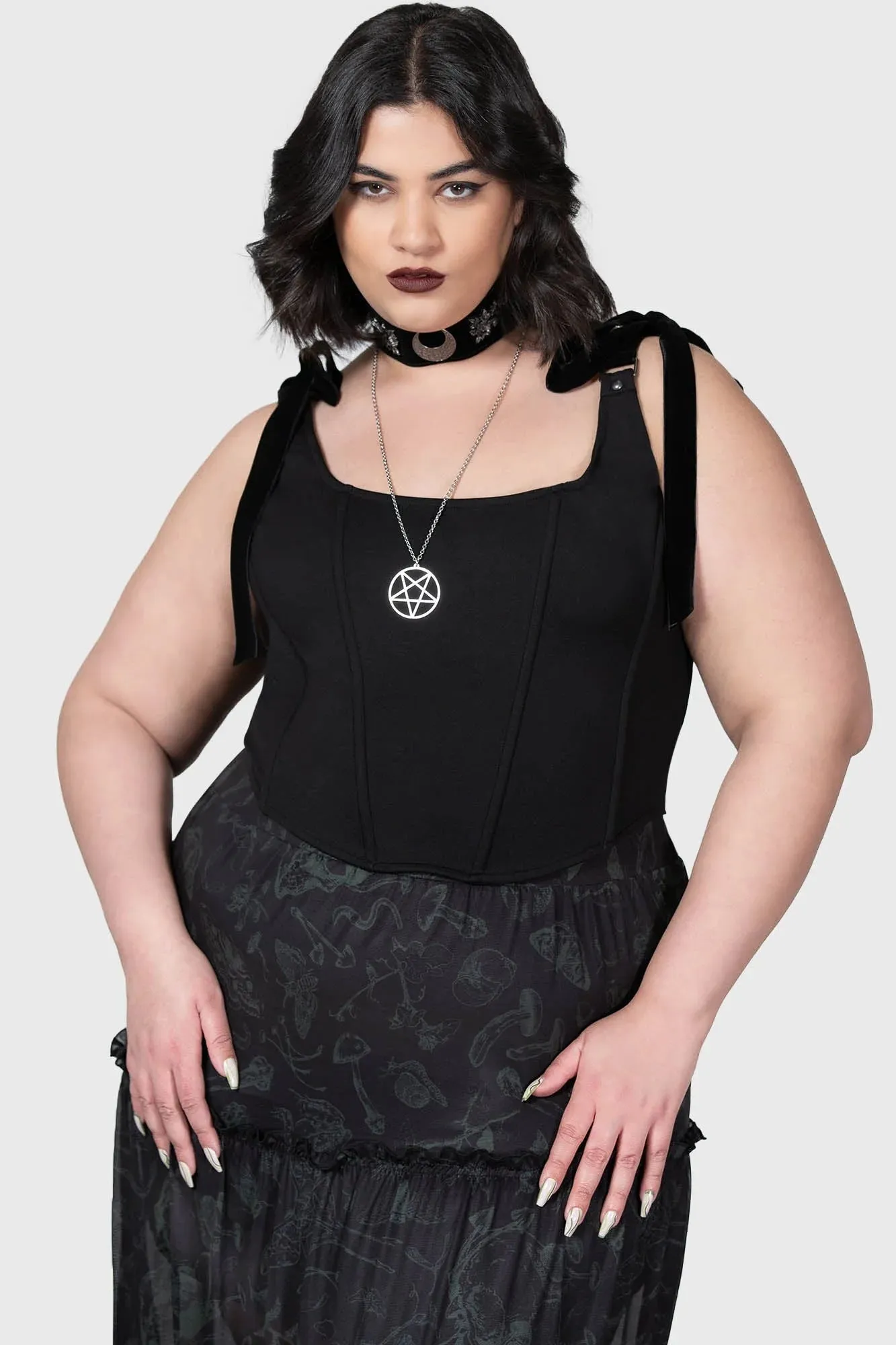 Flora Corset Top Black