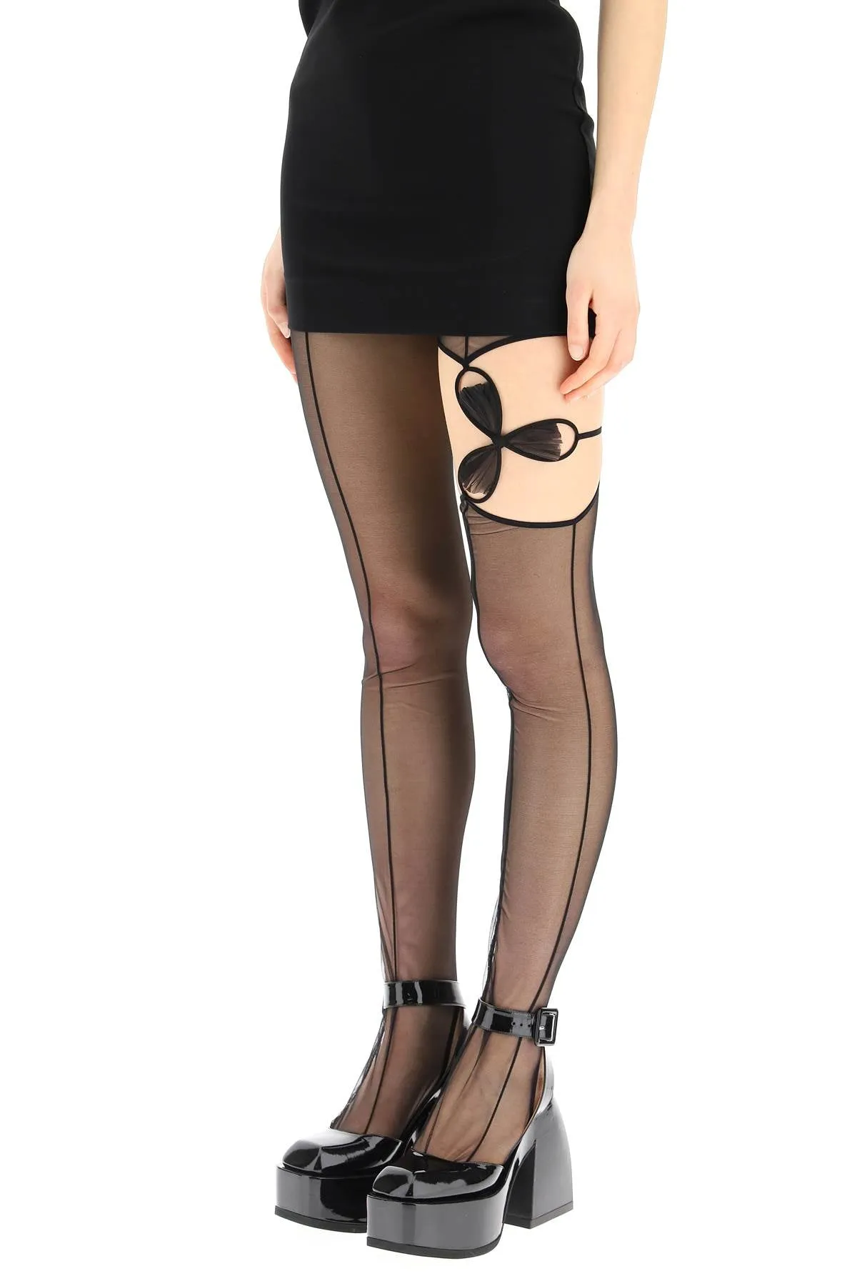 Floral Detail Tights