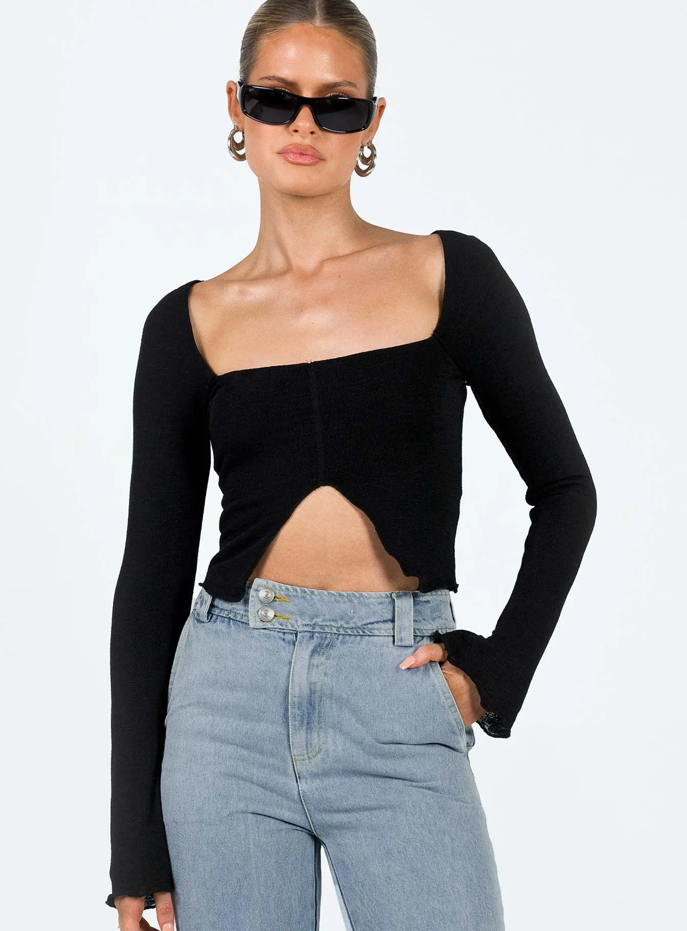 Gabriel Long Sleeve Top Black