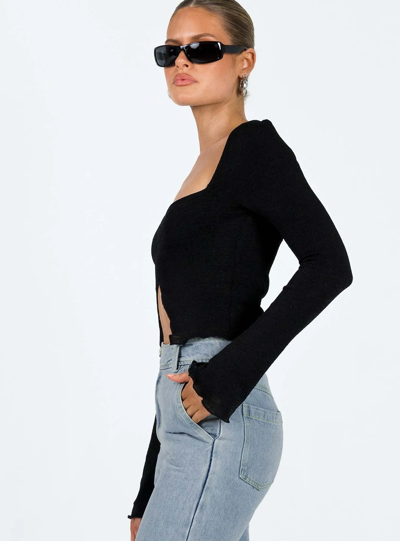 Gabriel Long Sleeve Top Black