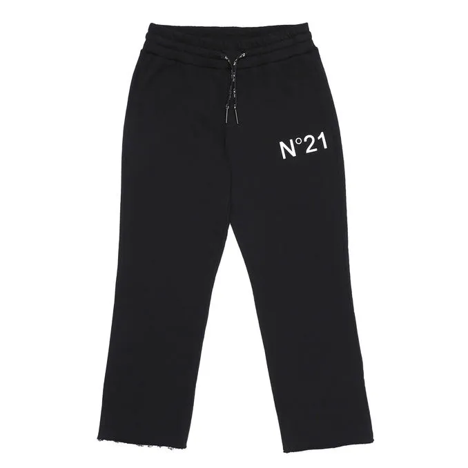 GAUZED COTTON JOGGER Girl Black