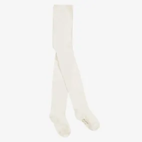 Girls Ivory Microfibre Tights