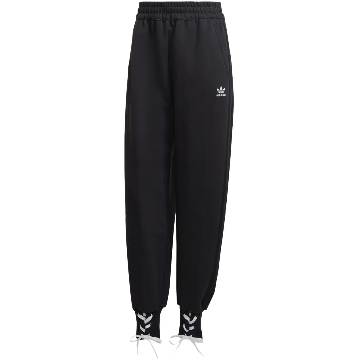 JOGGER CON LACCI CAVIGLIA Donna Nero