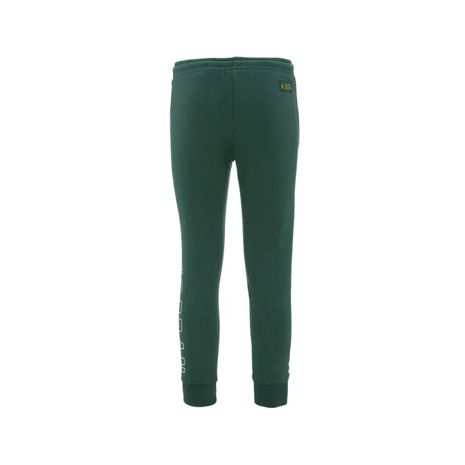 JOGGER WITH LOGO IN FLEECE COTTON Kid Green