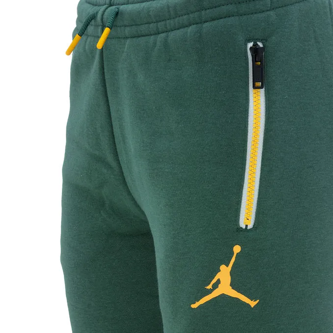 JOGGER WITH LOGO IN FLEECE COTTON Kid Green