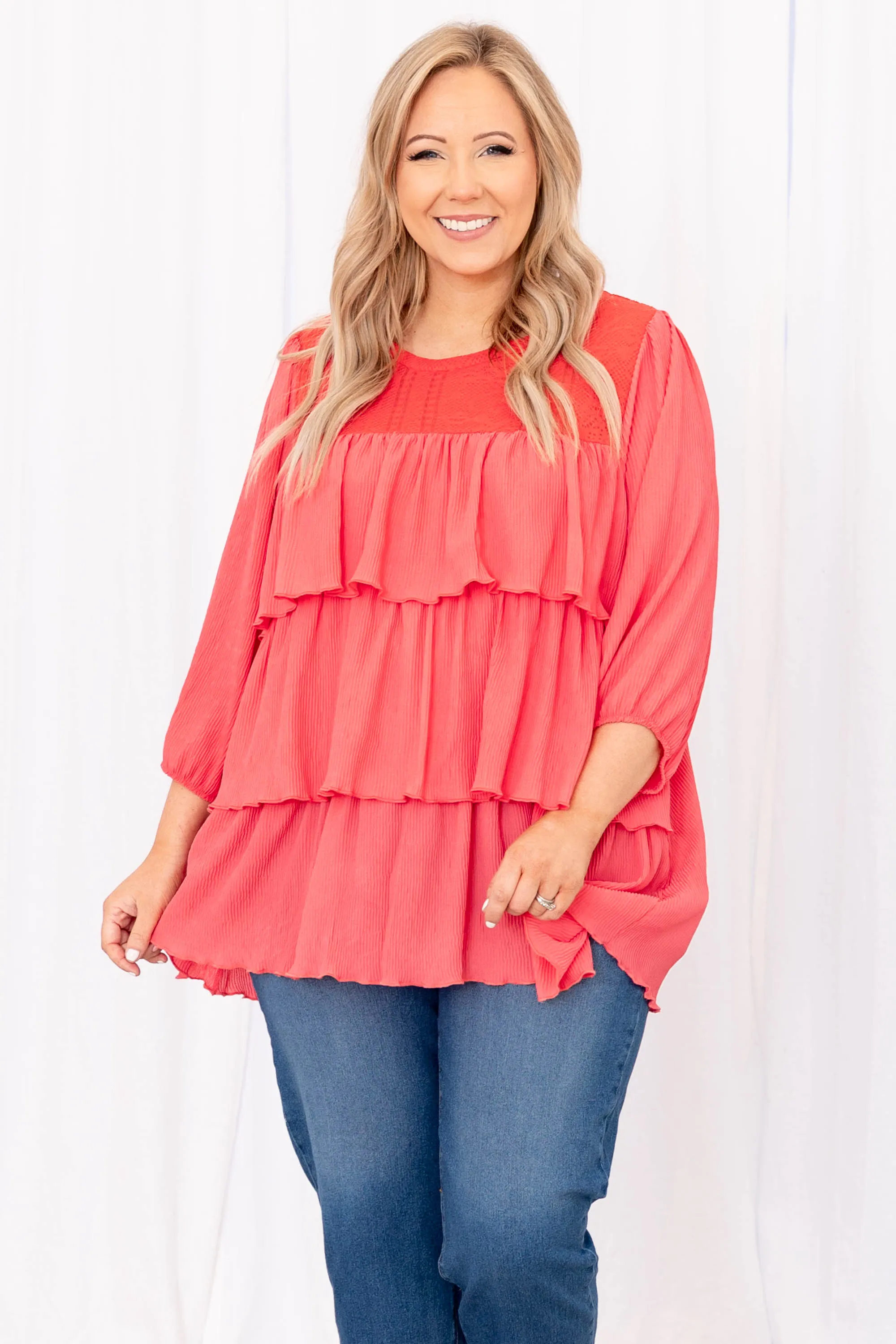 Just Like That Blouse, Coral