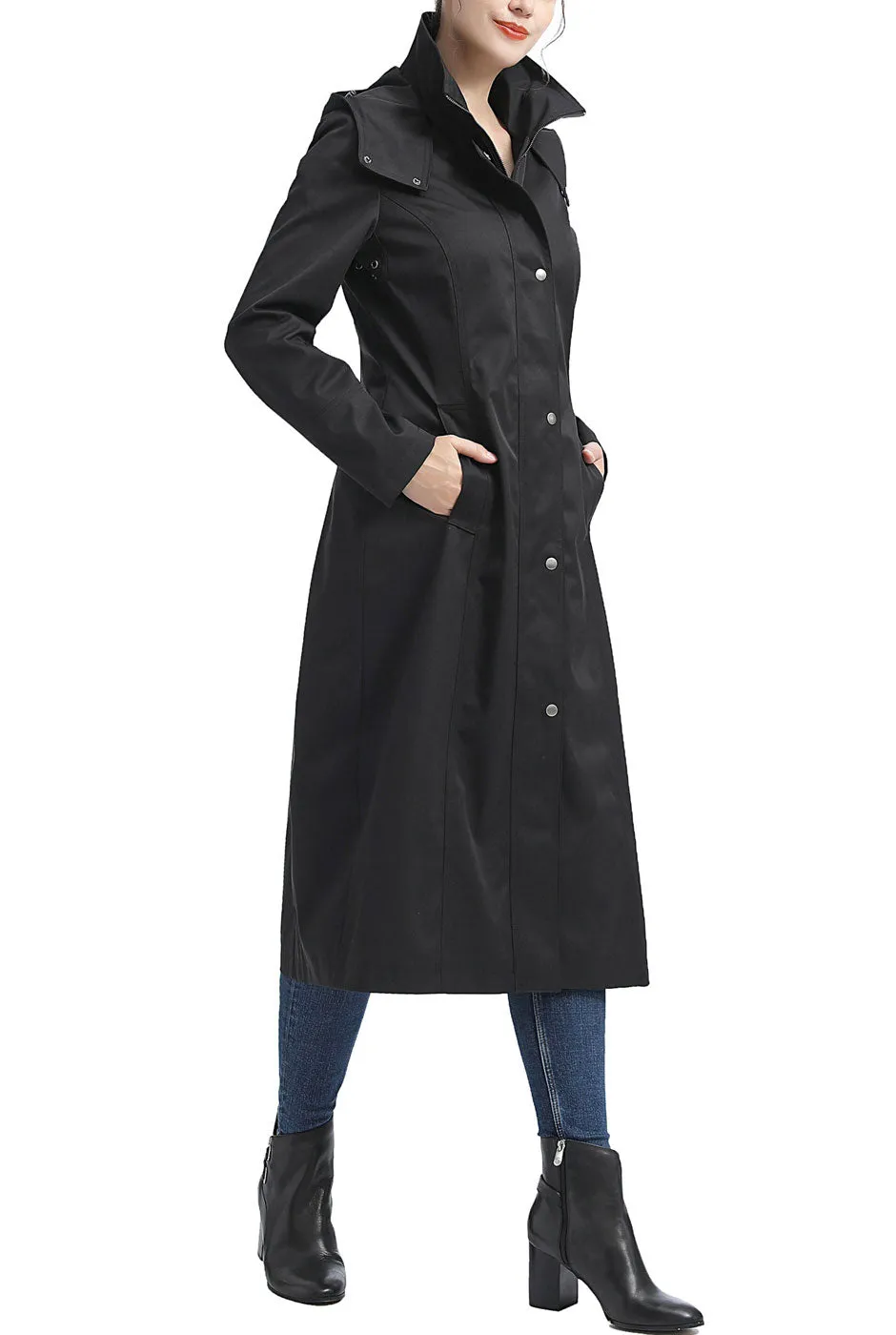 Kimi + Kai Women's Brooke Waterproof Hooded Long Coat