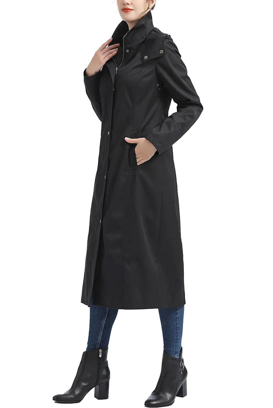 Kimi + Kai Women's Brooke Waterproof Hooded Long Coat