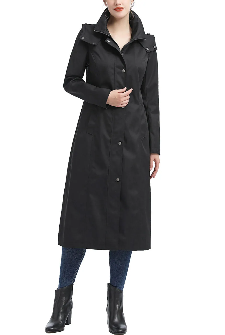 Kimi + Kai Women's Brooke Waterproof Hooded Long Coat