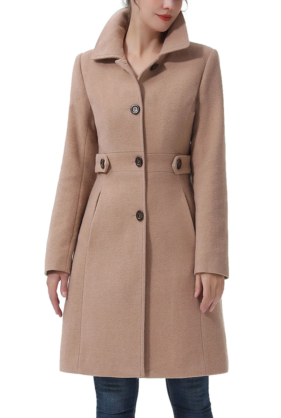 Kimi + Kai Women's Heather Wool Walking Coat