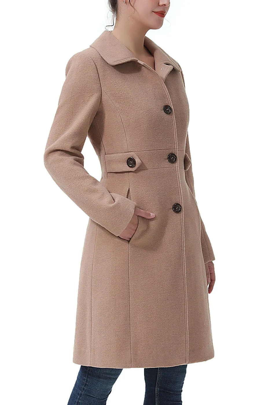 Kimi + Kai Women's Heather Wool Walking Coat