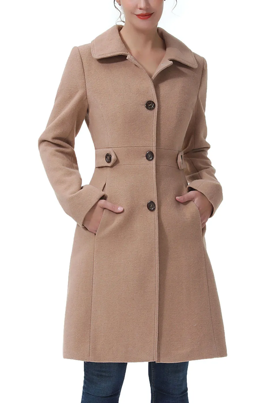 Kimi + Kai Women's Heather Wool Walking Coat