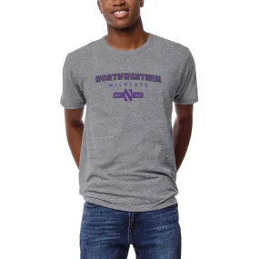 League Collegiate Wear Northwestern Wildcats Heather Gray Victory Falls Tri-Blend T-Shirt