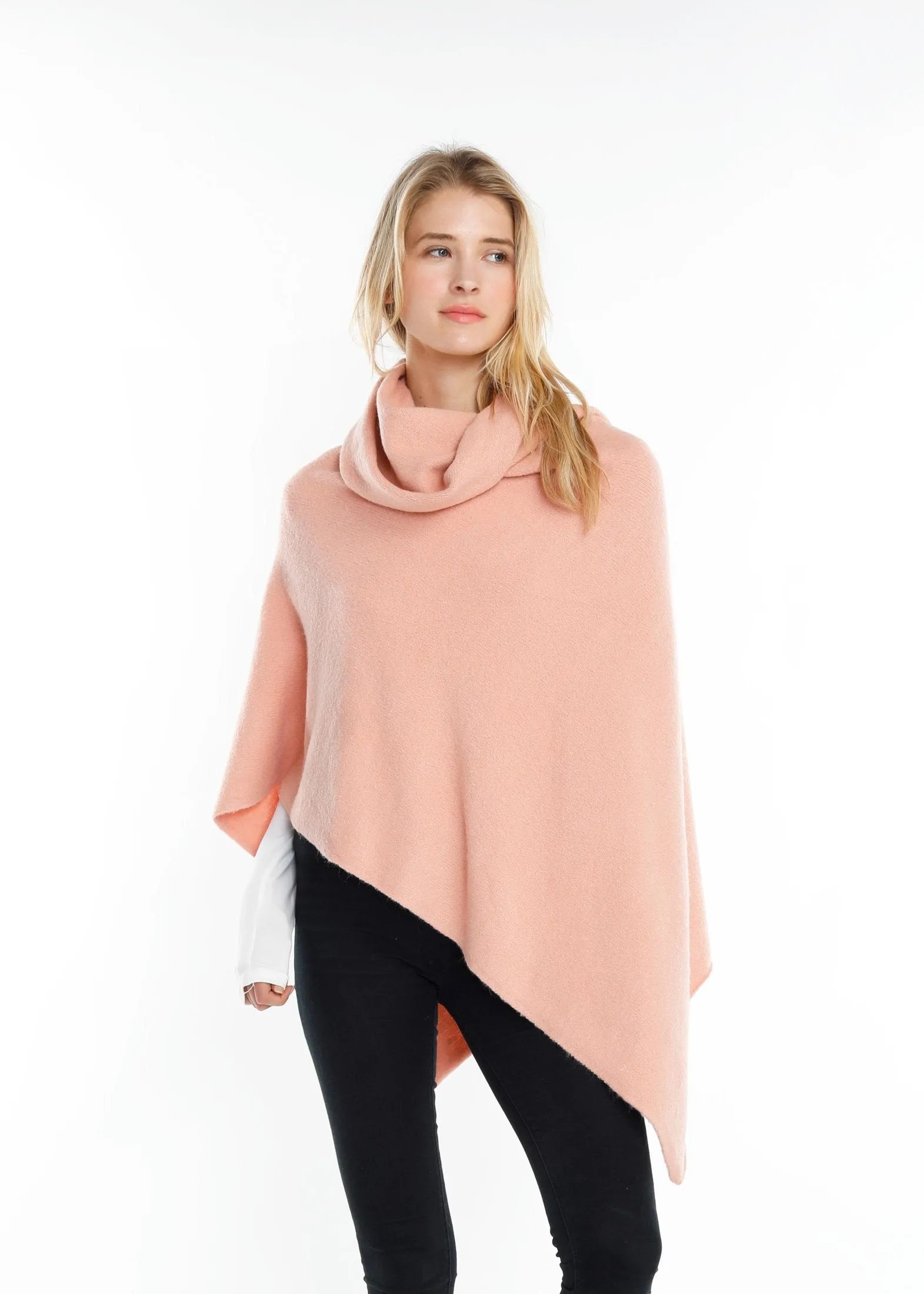 Look by M Turtleneck Wrap Poncho