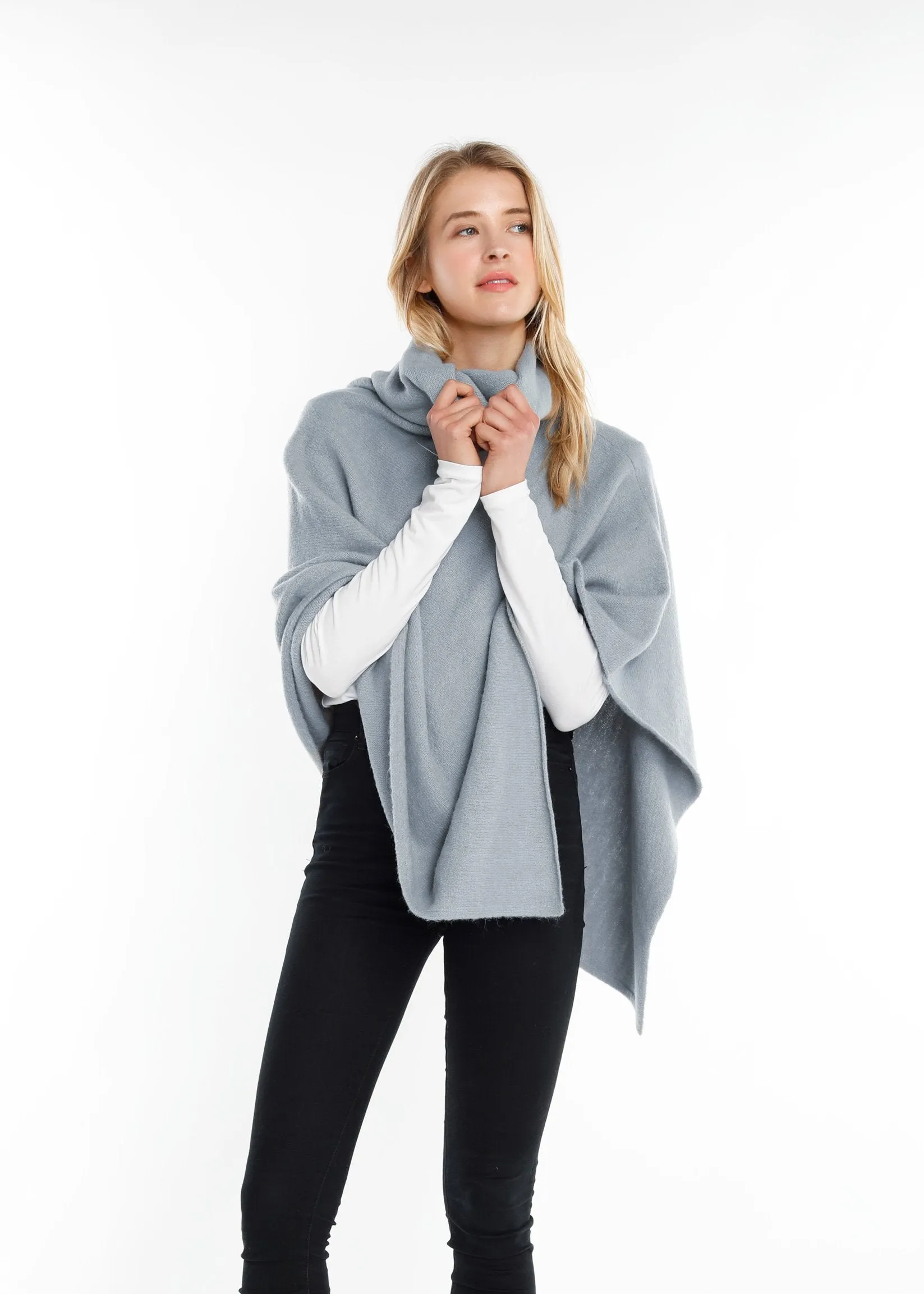 Look by M Turtleneck Wrap Poncho