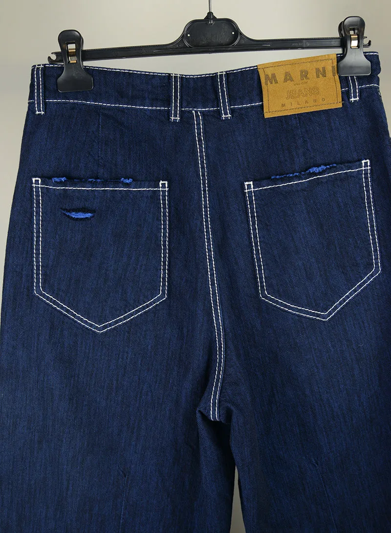 Marni Jeans Blu con strappi - Tg. 40