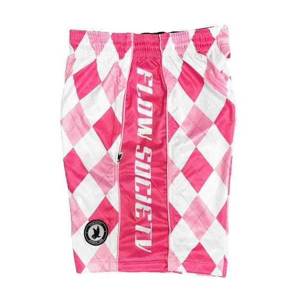 Mens New Argyle Pink Attack Short