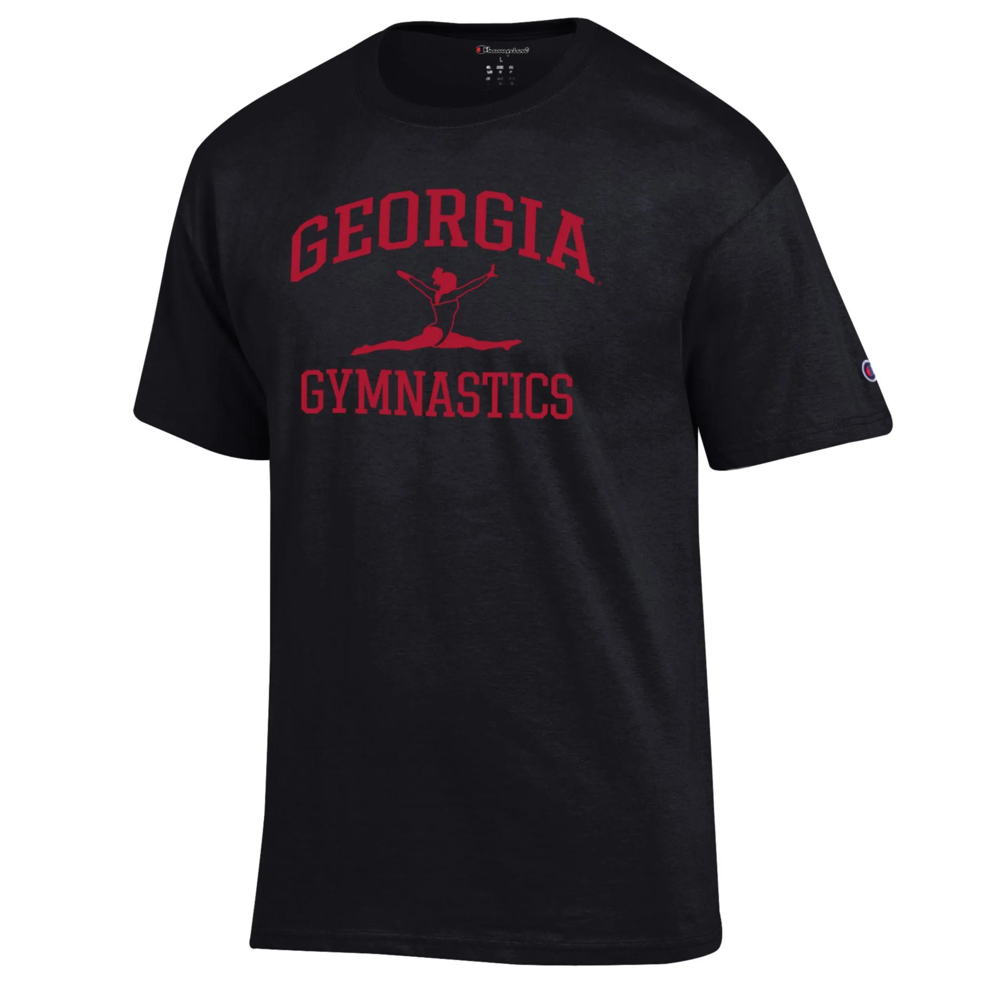 Men's Champion  Black Georgia Bulldogs Gymnastics Icon T-Shirt