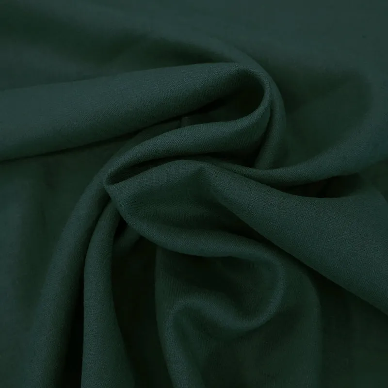 Mercerised 100% Linen - Dark Green