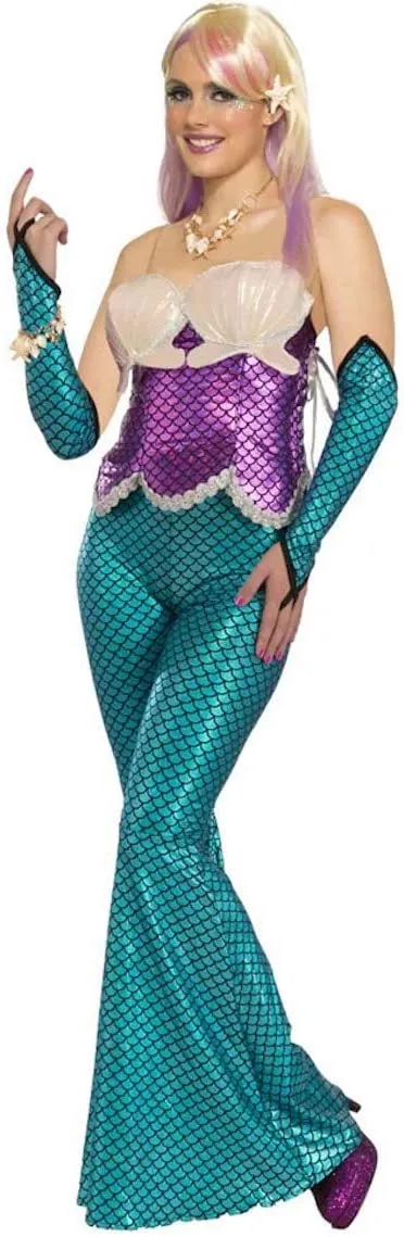 Mermaid Corset  Blue Costume  One Size Women's Standard