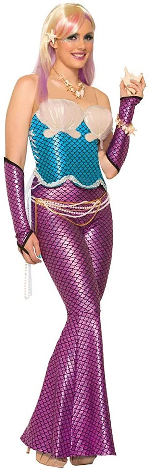 Mermaid Corset  Blue Costume  One Size Women's Standard