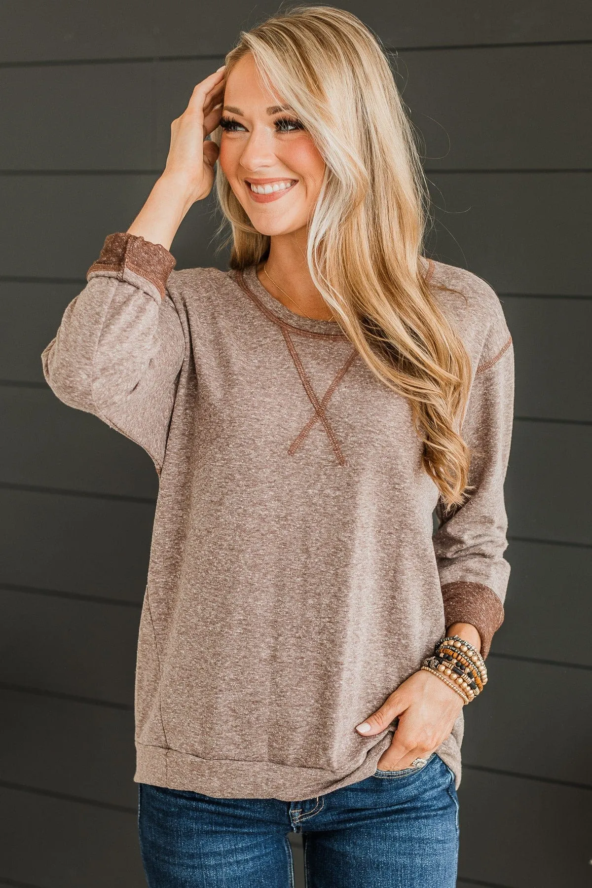 Personal Favorite Long Sleeve Top- Mocha