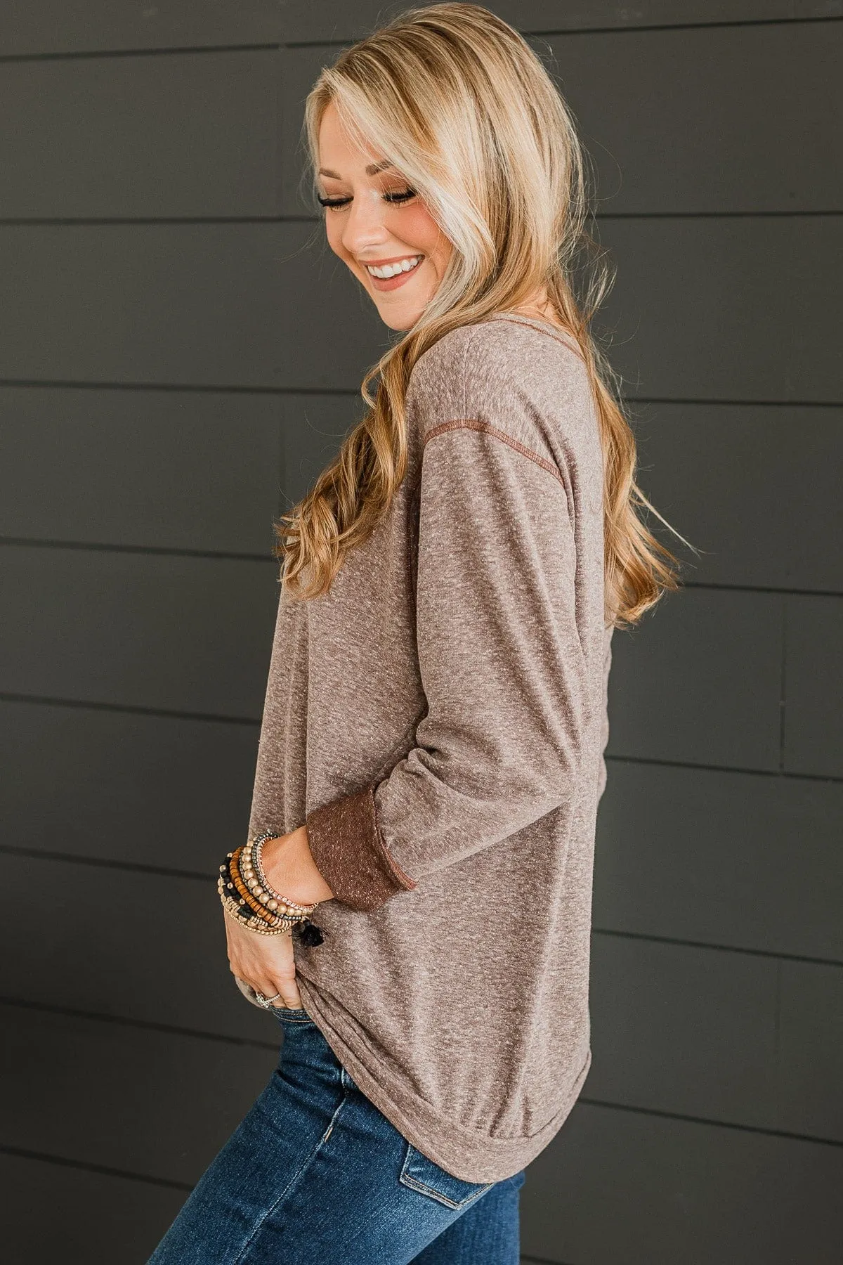 Personal Favorite Long Sleeve Top- Mocha