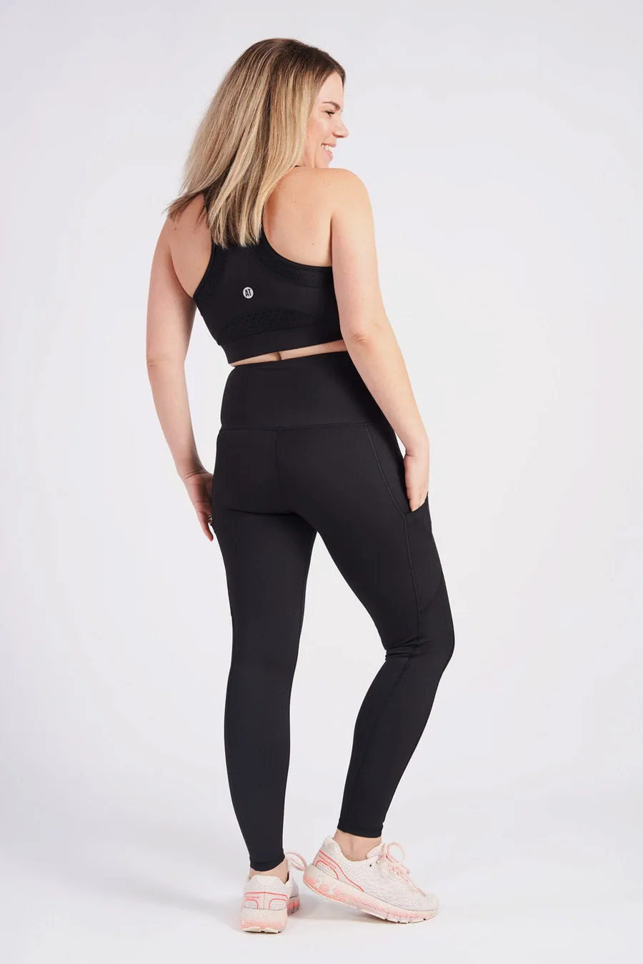 Petite Smart Pocket Full Length Tight - Black